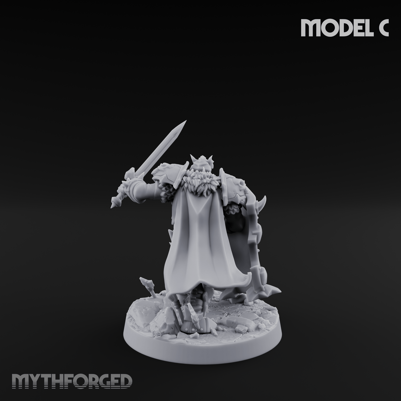 Dual Wielding Human Executioners C Miniature for Dungeons and Dragons, Pathfinder or other TTRPGs