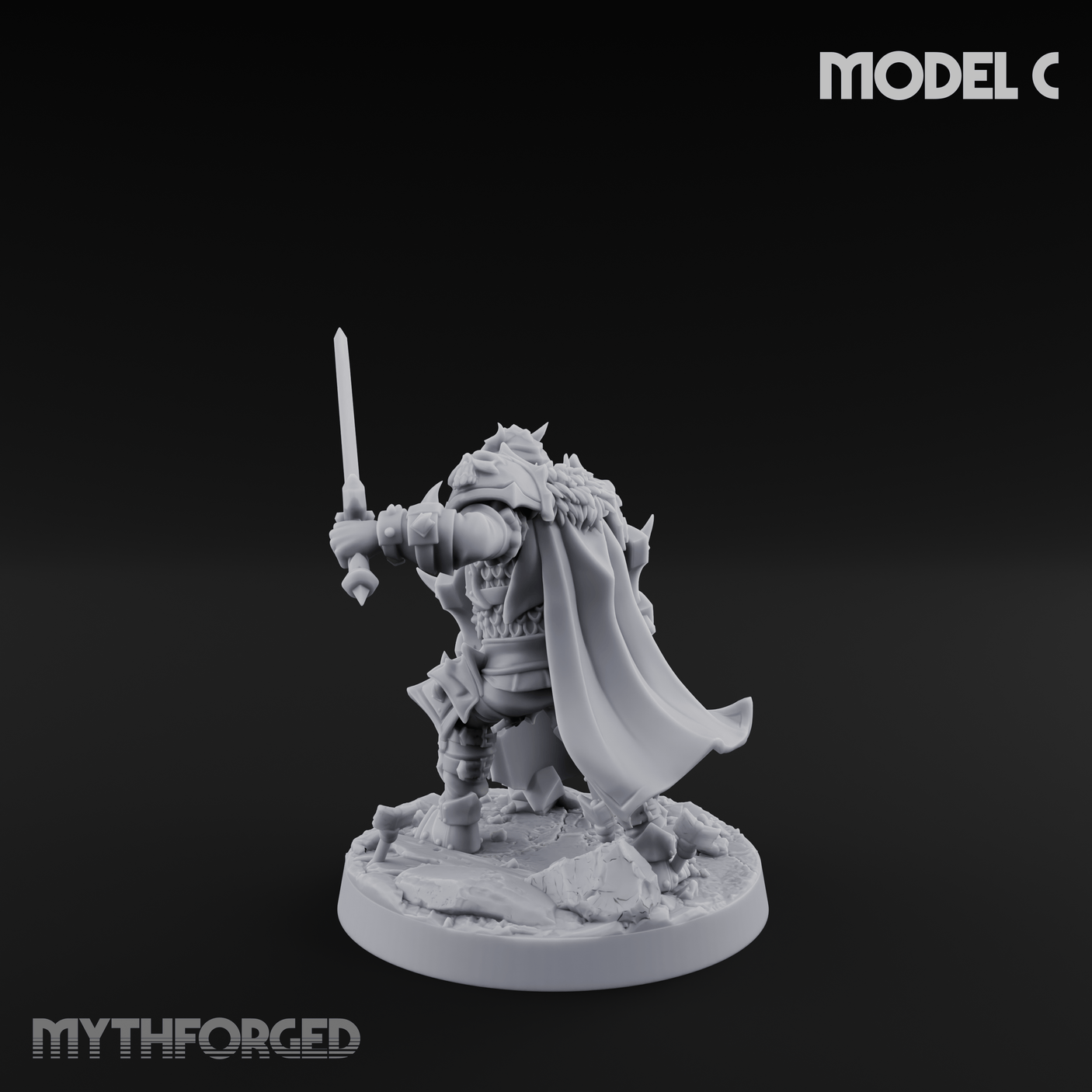 Dual Wielding Human Executioners C Miniature for Dungeons and Dragons, Pathfinder or other TTRPGs