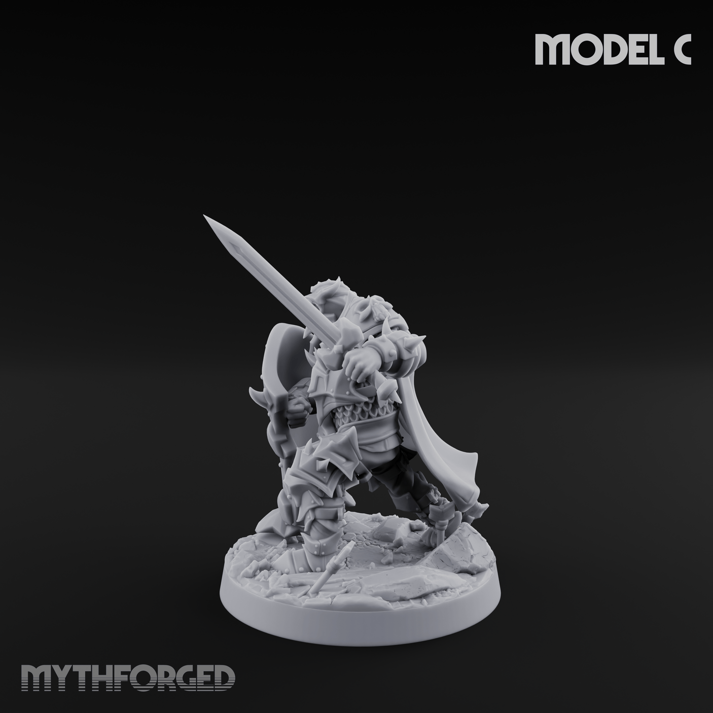 Dual Wielding Human Executioners C Miniature for Dungeons and Dragons, Pathfinder or other TTRPGs