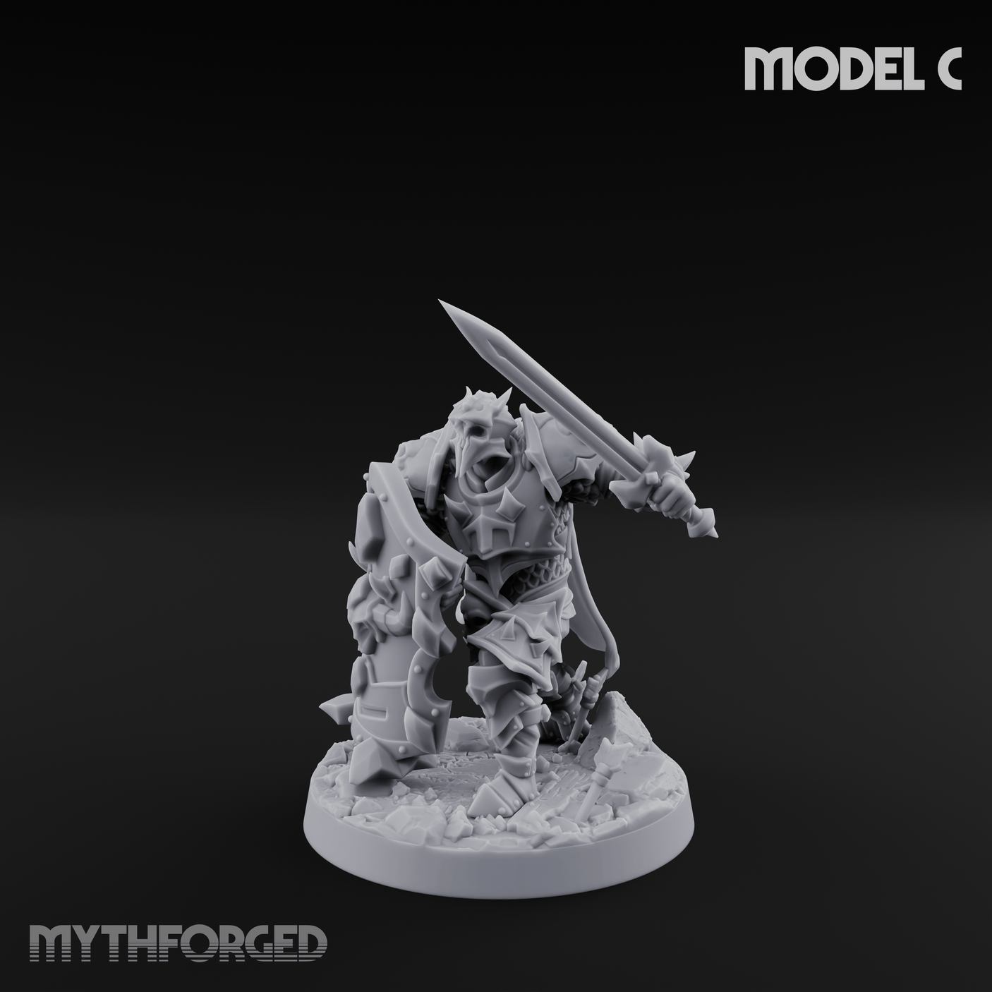 Dual Wielding Human Executioners C Miniature for Dungeons and Dragons, Pathfinder or other TTRPGs