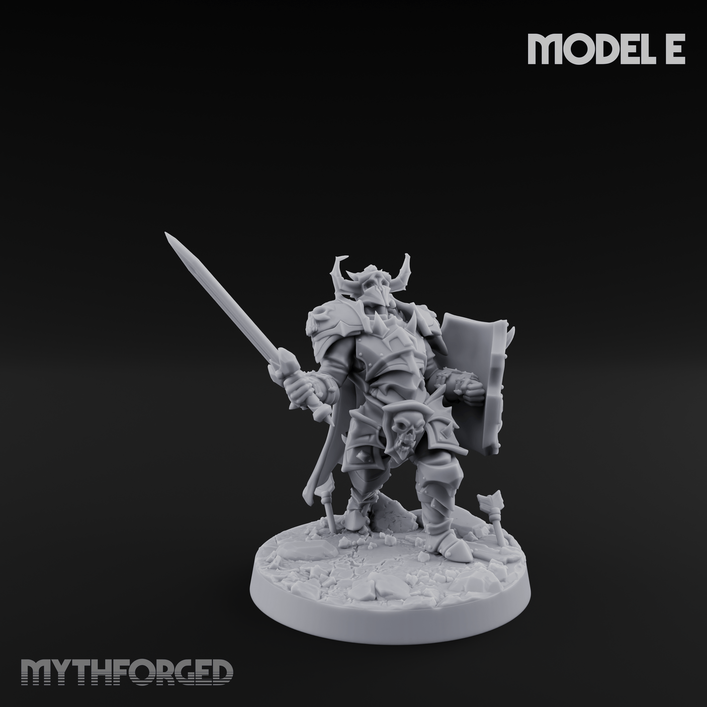 Dual Wielding Human Executioners E Miniature for Dungeons and Dragons, Pathfinder or other TTRPGs