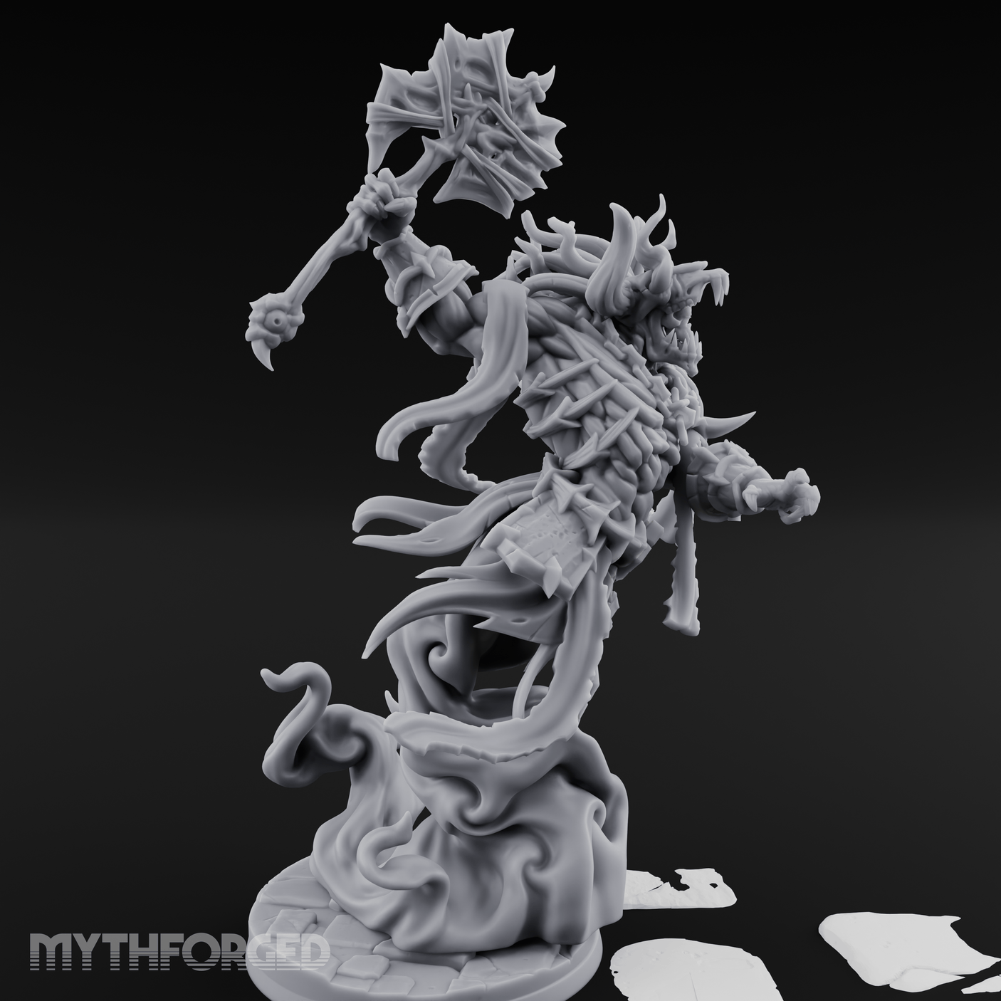 Coiling Upward Wrathful Revenant Miniature for Dungeons and Dragons, Pathfinder or other TTRPGs