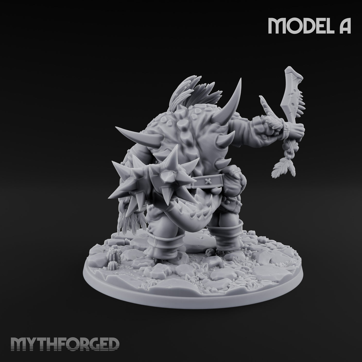 Shield And Flail Wielding Lizardfolk Warrior A Miniature for Dungeons and Dragons, Pathfinder or other TTRPGs