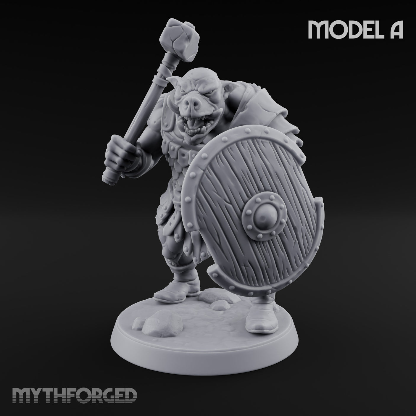 Shield Bearing Warband Pig Orc Warrior A gallery 16