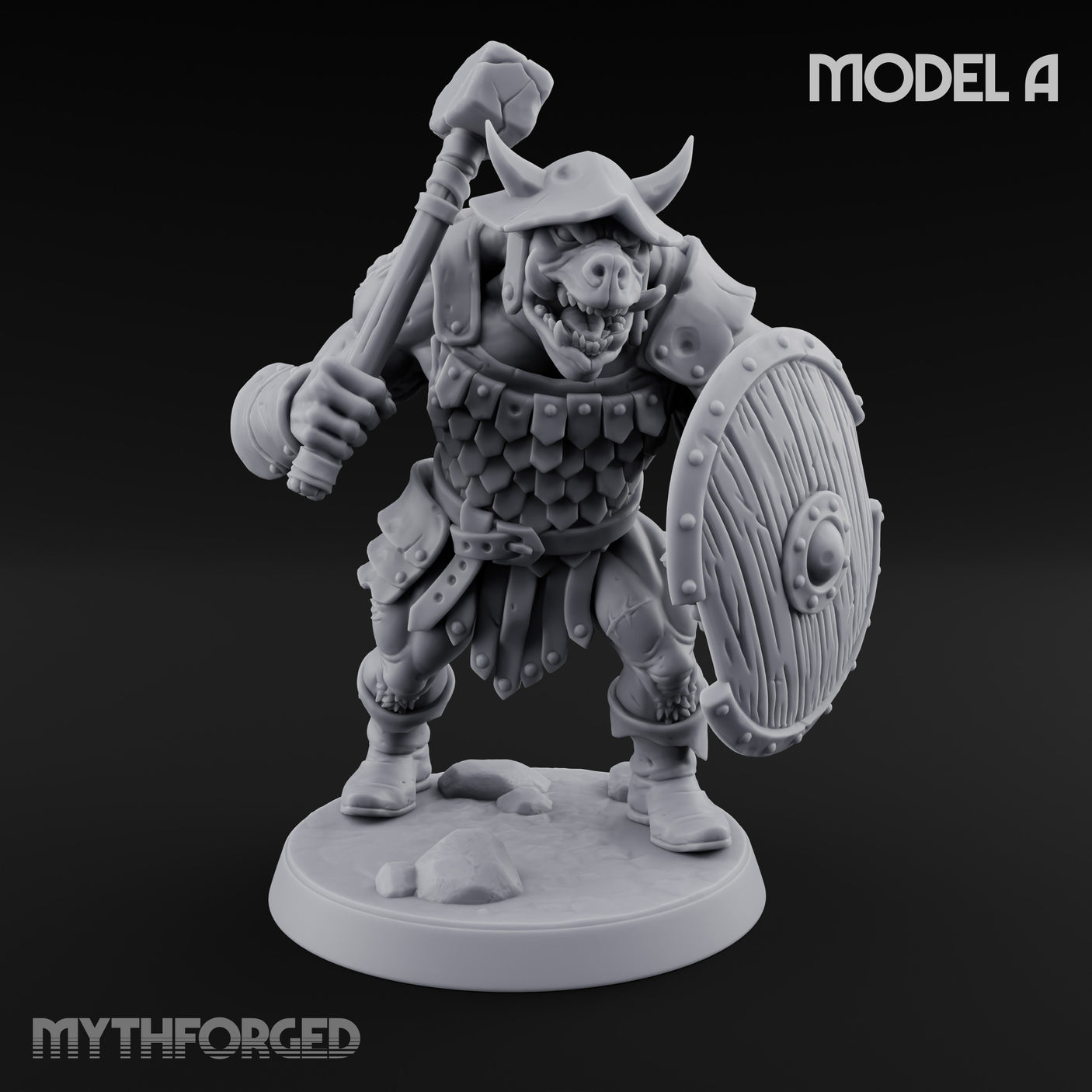 Shield Bearing Warband Pig Orc Warrior A gallery 17