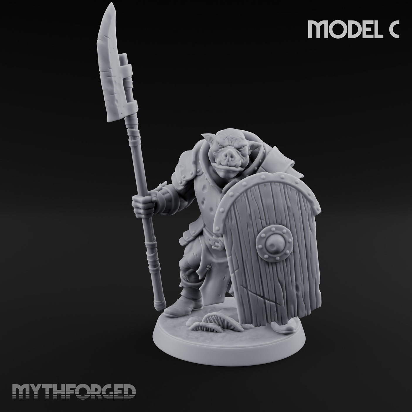 Shield Bearing Warband Pig Orc Warrior C gallery 2