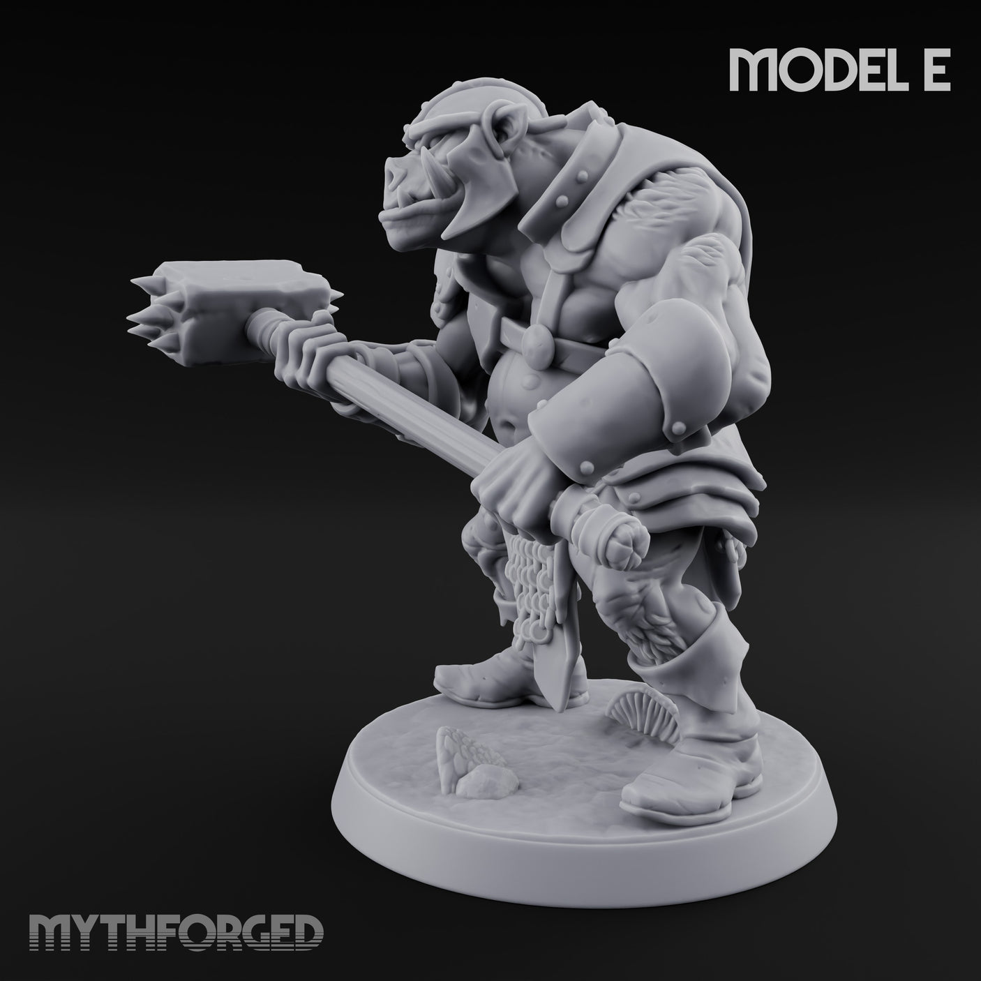 Shield Bearing Warband Pig Orc Warrior E gallery 13