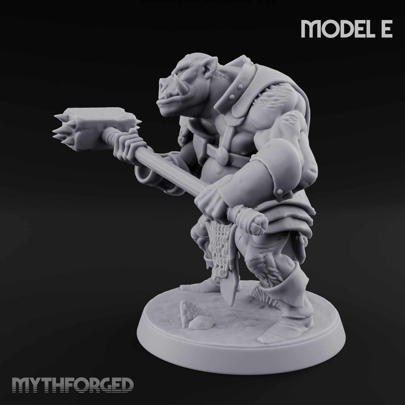 Shield Bearing Warband Pig Orc Warrior E gallery 14