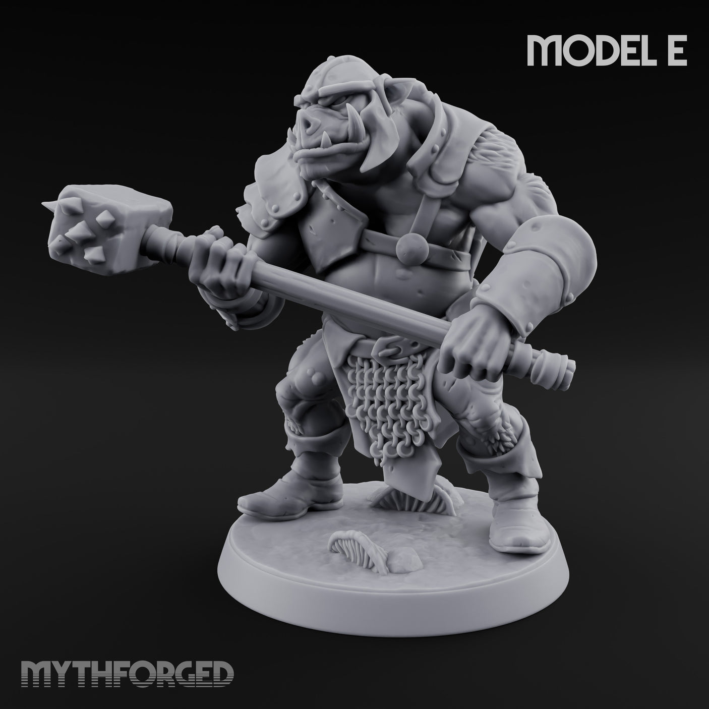 Shield Bearing Warband Pig Orc Warrior E gallery 15