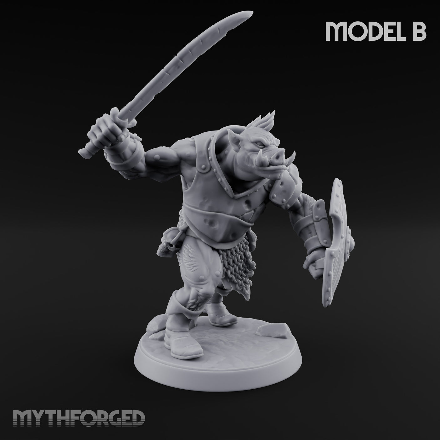 Shield Bearing Warband Pig Orc Warriors — B gallery 1