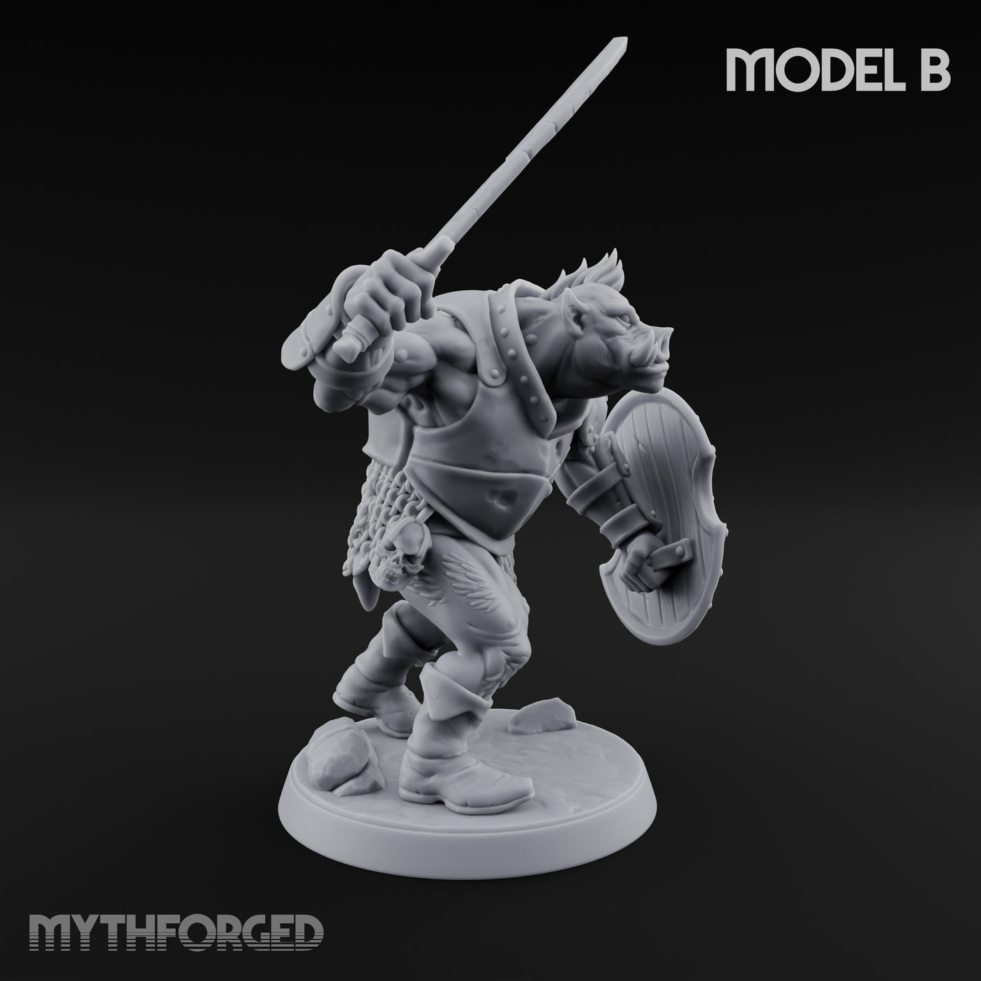 Shield Bearing Warband Pig Orc Warriors — B gallery 2