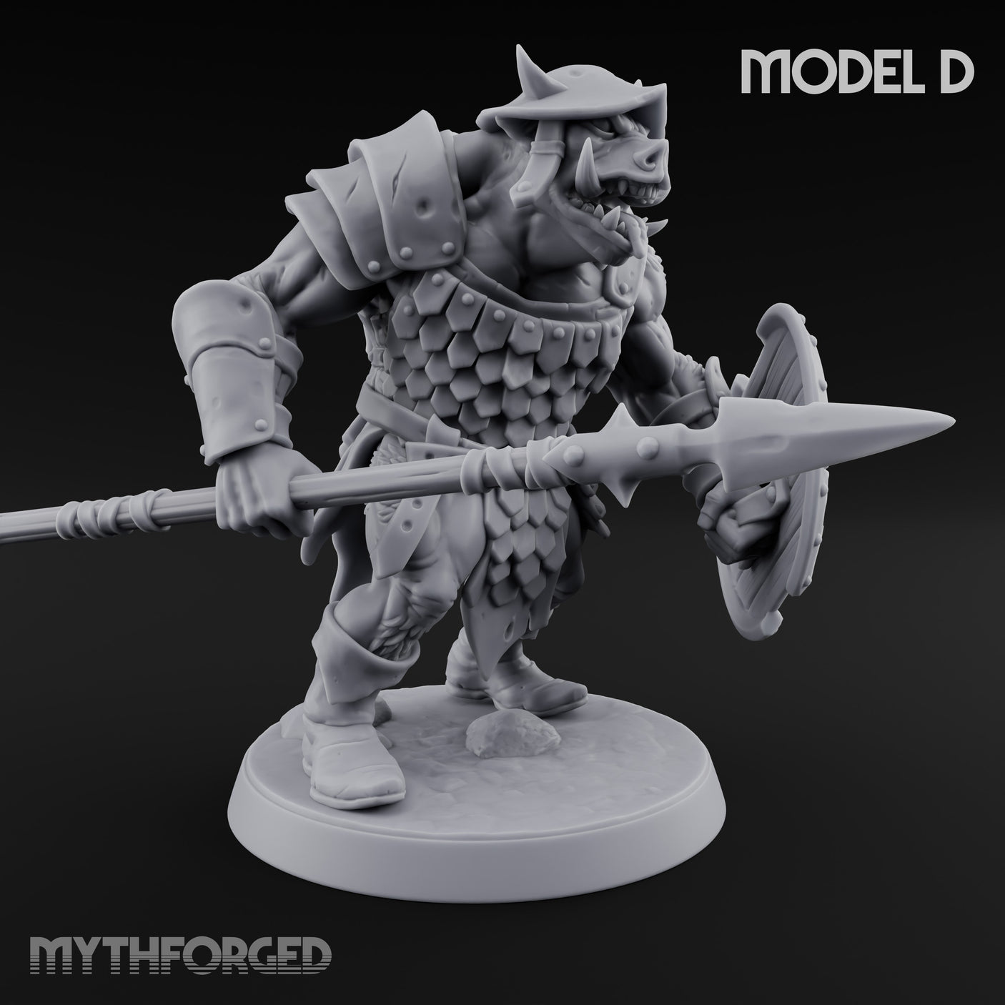 Shield Bearing Warband Pig Orc Warriors — D gallery 1