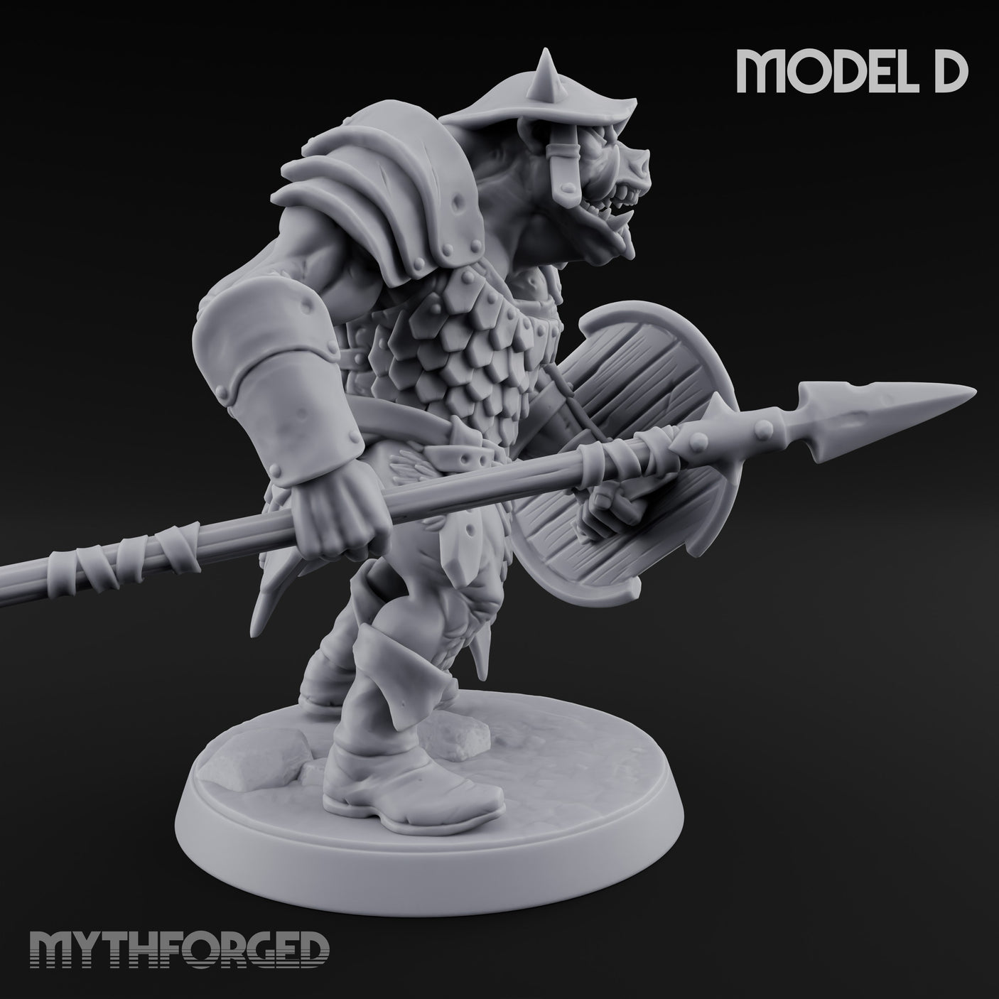 Shield Bearing Warband Pig Orc Warriors — D gallery 2