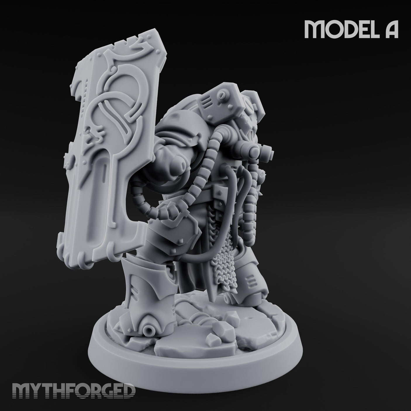 Shield Bracing Gun Toting Space Dwarf Trooper A gallery 6