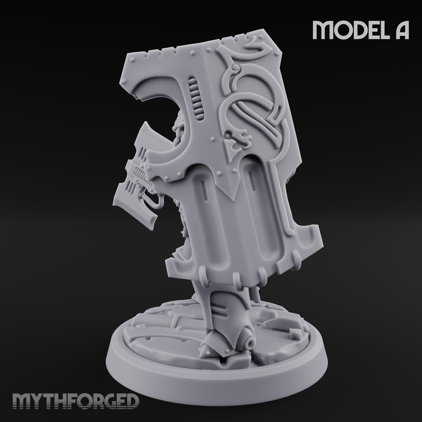 Shield Bracing Gun Toting Space Dwarf Trooper A gallery 7