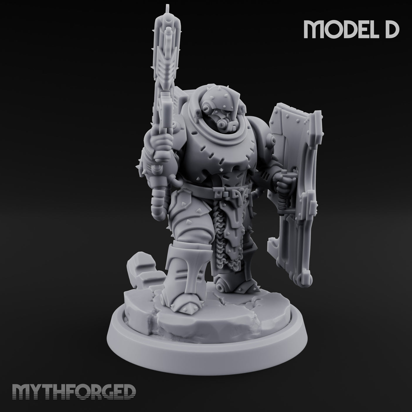 Shield Bracing Gun Toting Space Dwarf Trooper D gallery 3