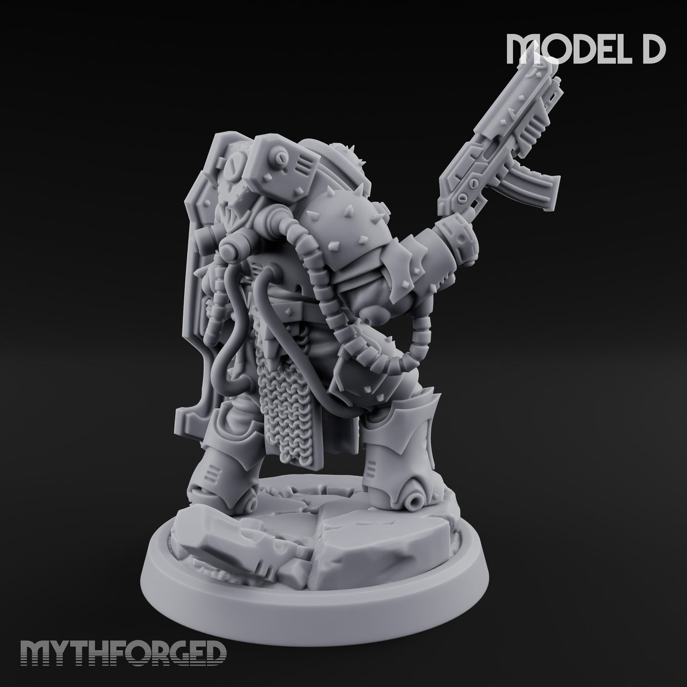 Shield Bracing Gun Toting Space Dwarf Trooper D gallery 5