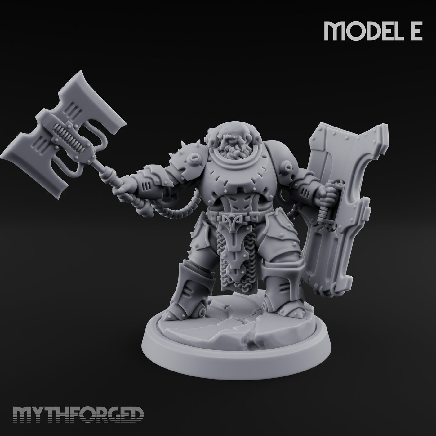 Shield Bracing Gun Toting Space Dwarf Trooper E gallery 8