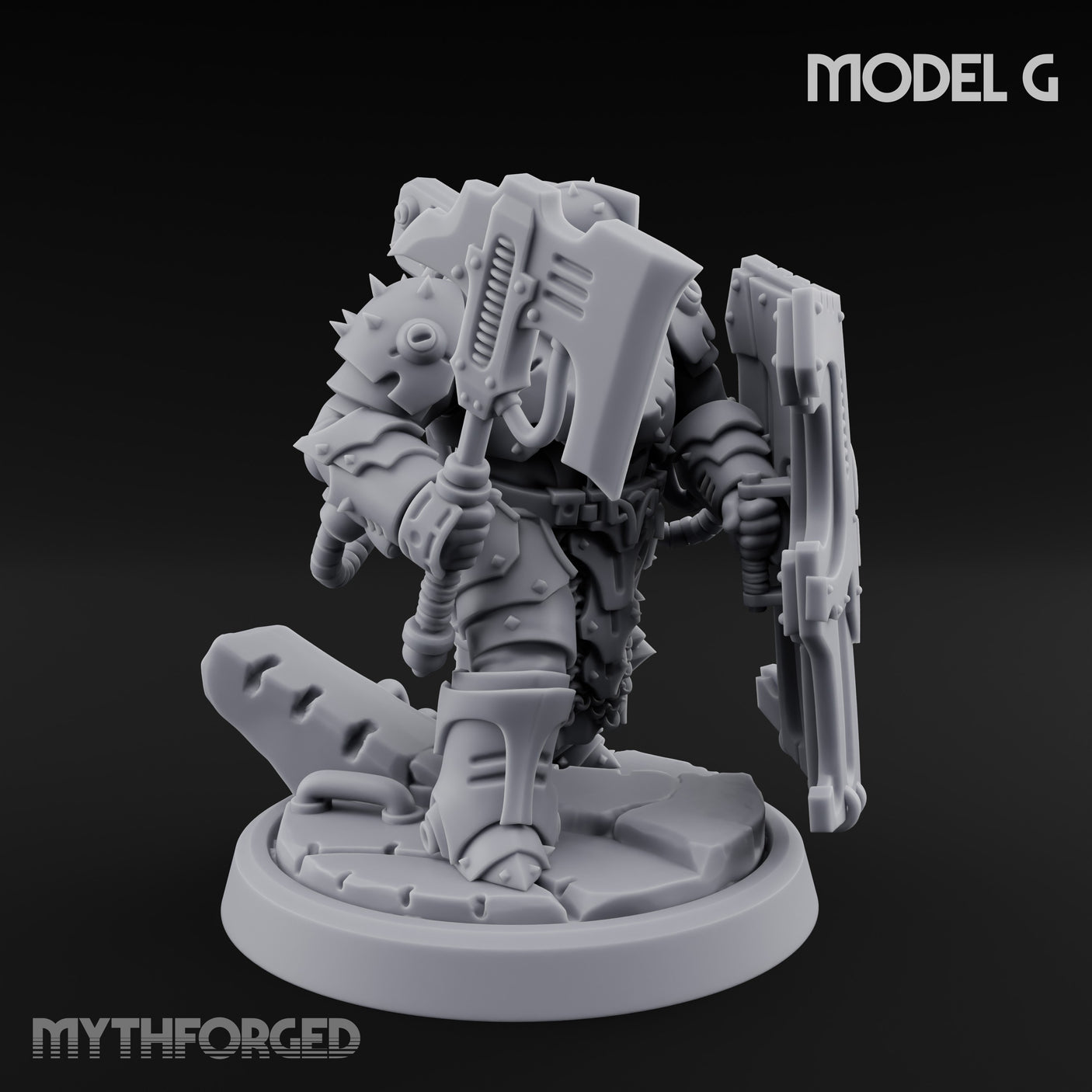 Shield Bracing Gun Toting Space Dwarf Trooper G gallery 2
