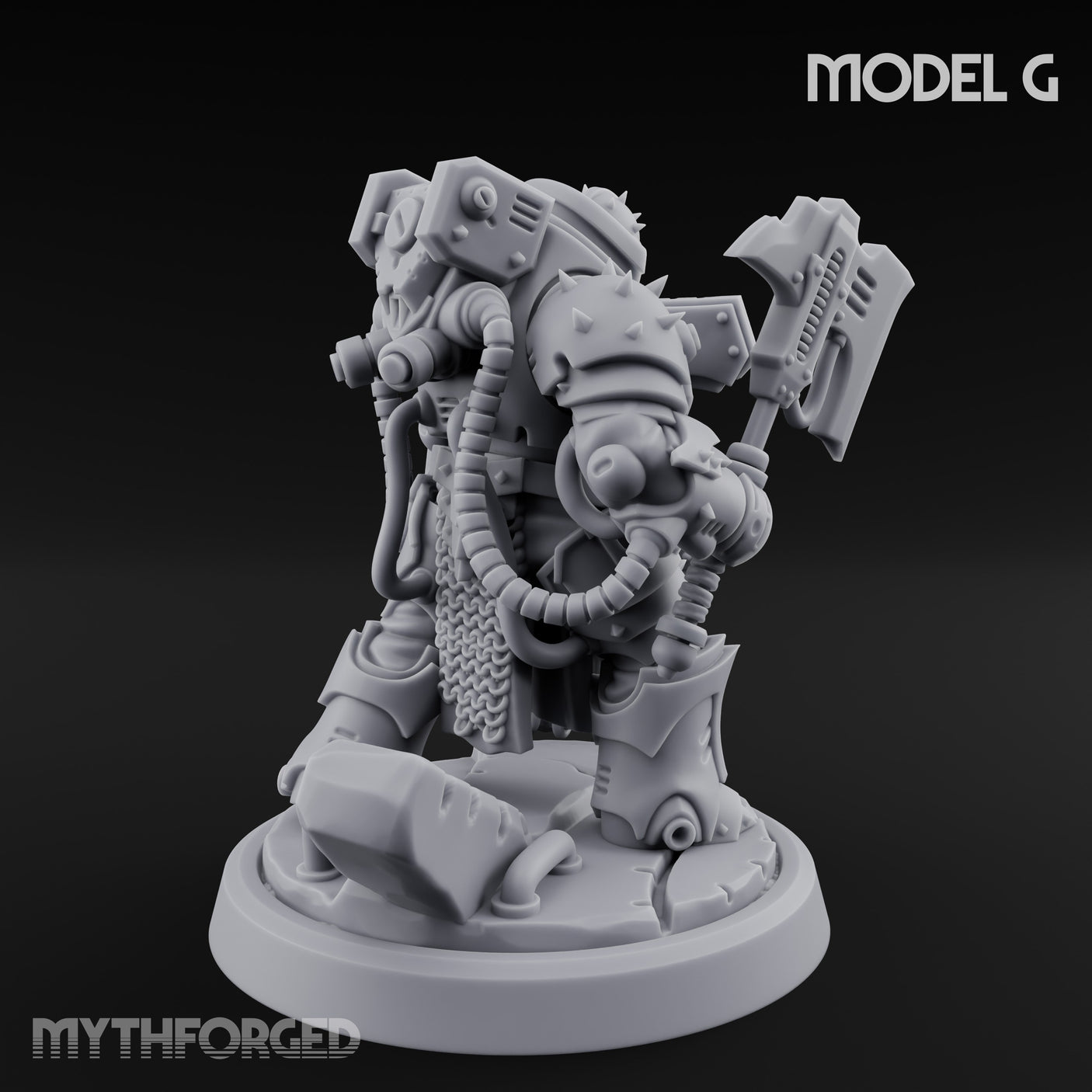 Shield Bracing Gun Toting Space Dwarf Trooper G gallery 4