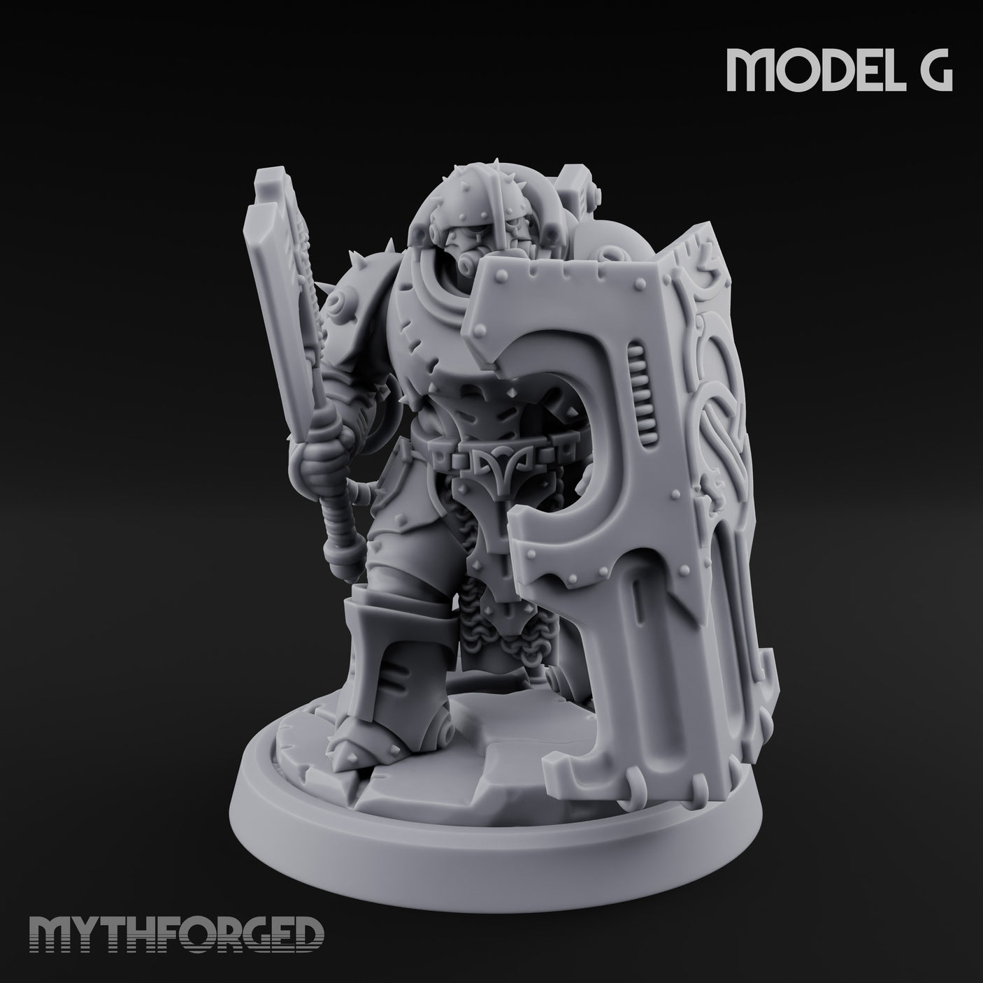 Shield Bracing Gun Toting Space Dwarf Trooper G gallery 9