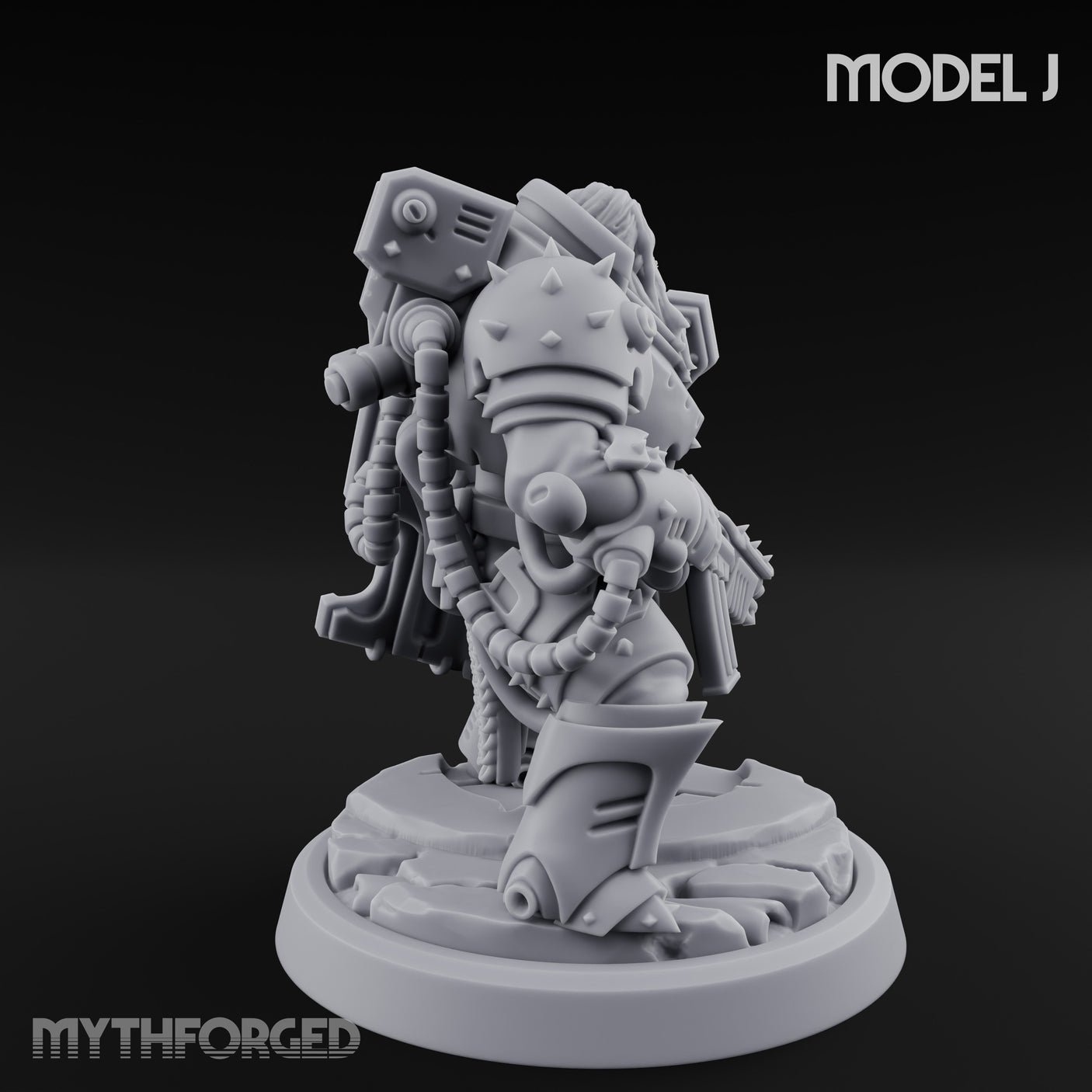 Shield Bracing Gun Toting Space Dwarf Trooper J gallery 4