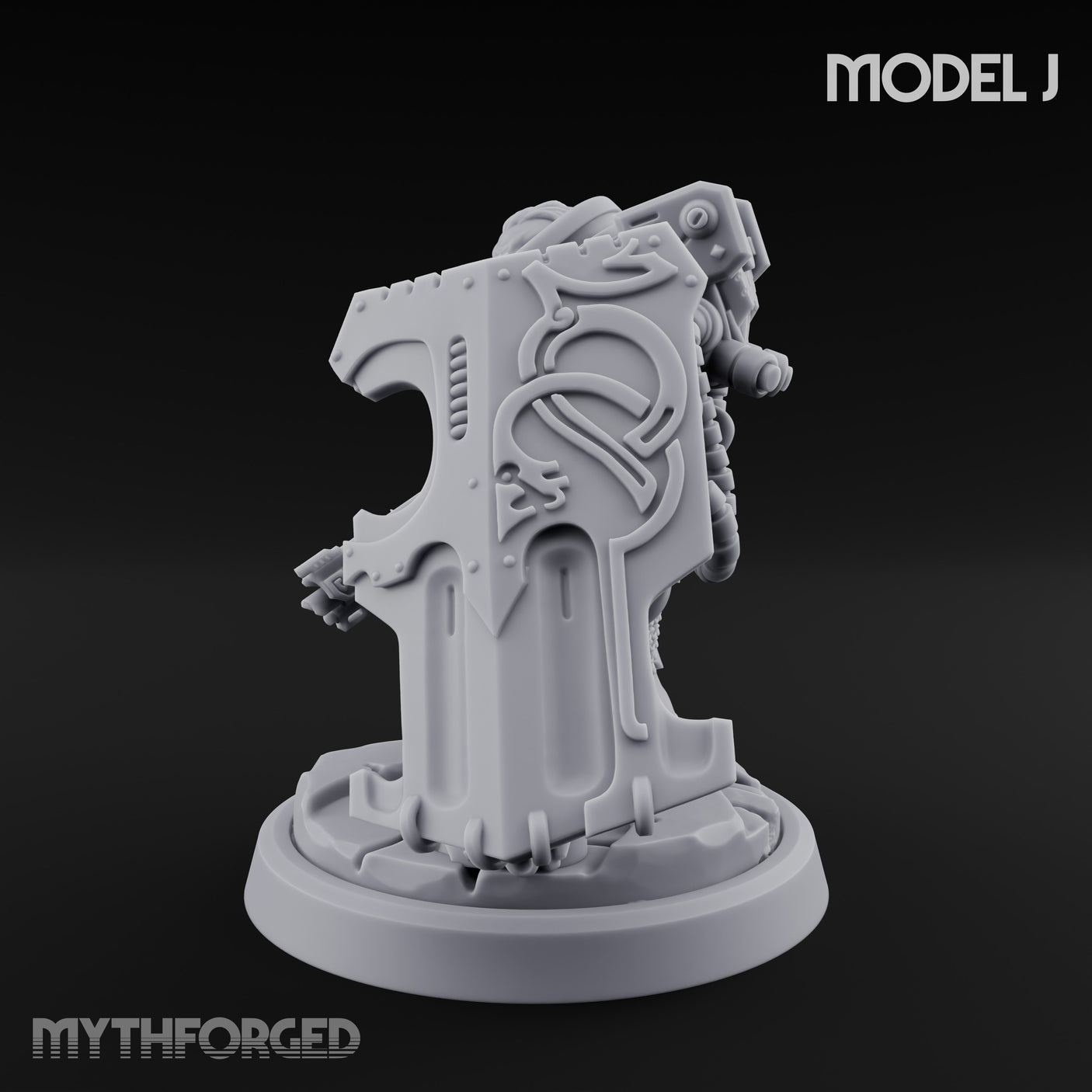 Shield Bracing Gun Toting Space Dwarf Trooper J gallery 7