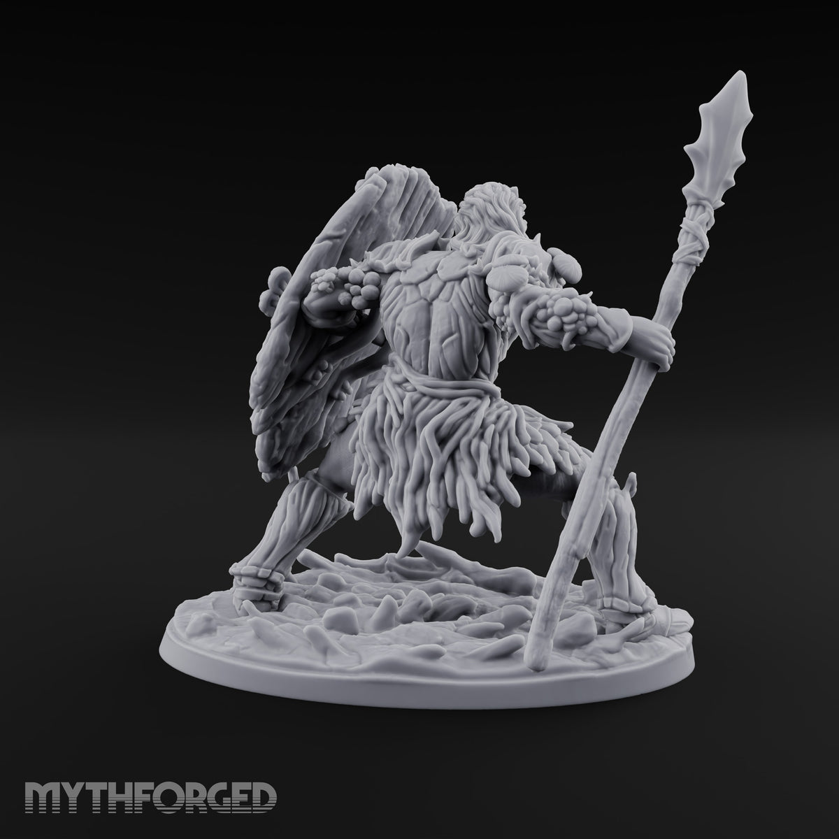 No Mushroom for Retreat Human Spear and Shield Warrior A