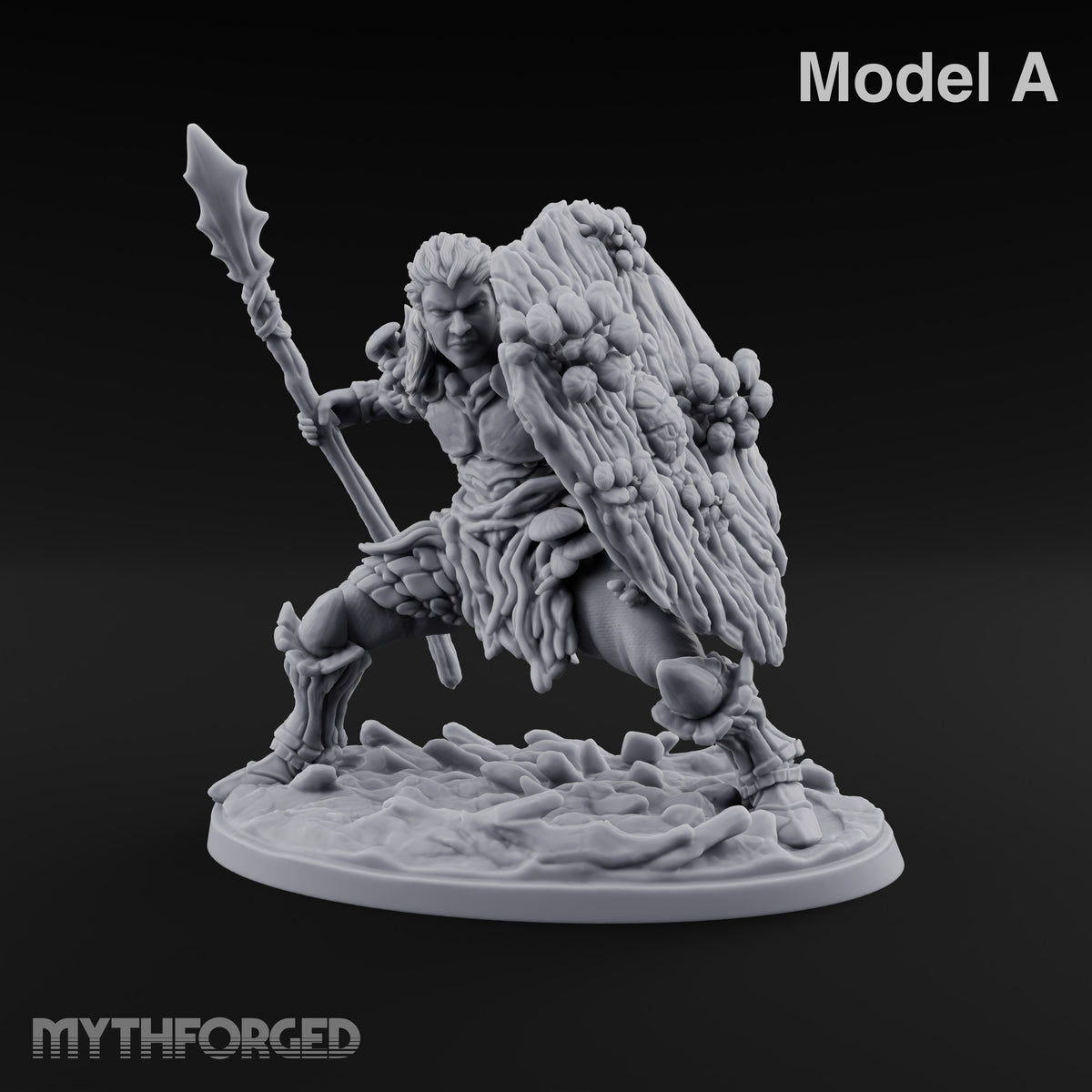 No Mushroom for Retreat Human Spear and Shield Warrior A