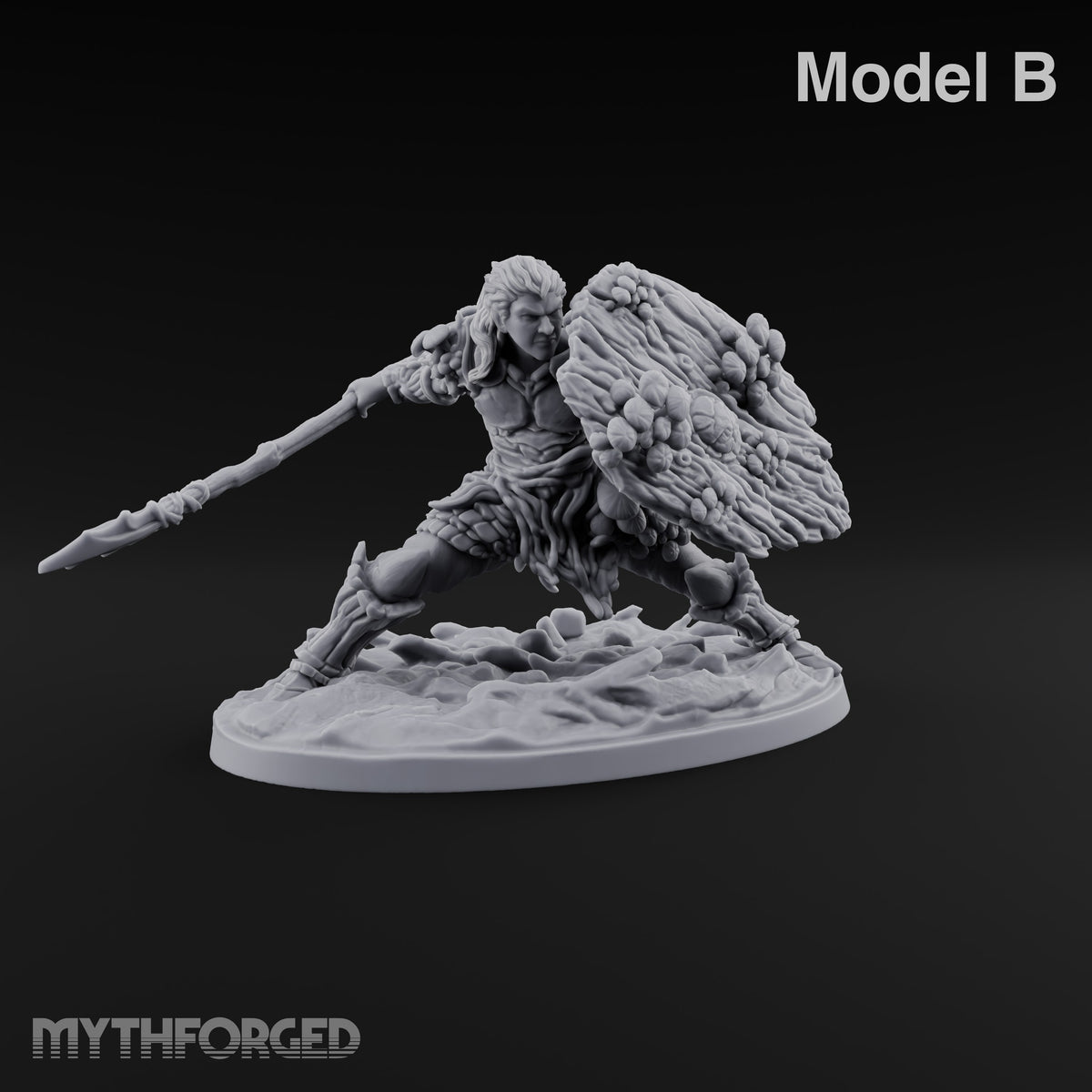 No Mushroom for Retreat Human Spear and Shield Warriors — B