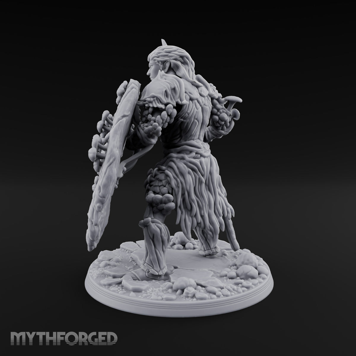 No Mushroom for Retreat Human Spear and Shield Warrior C
