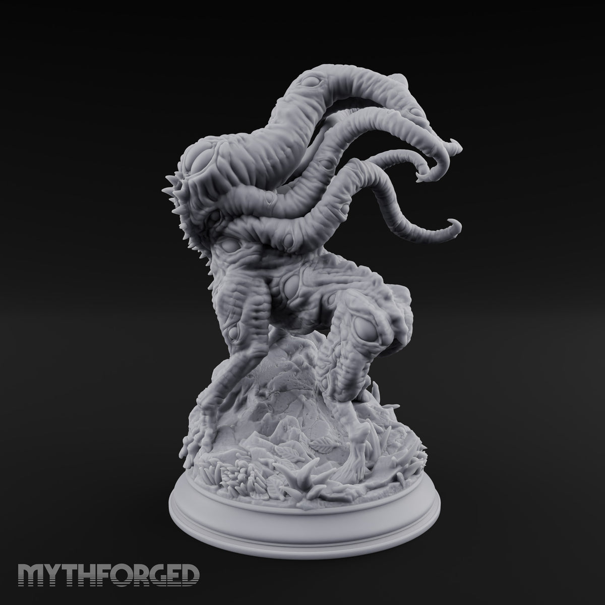 Lunch Arrives Tentacles First Roper Tentacled One-Eyed Ambush Predator on Rocky Base