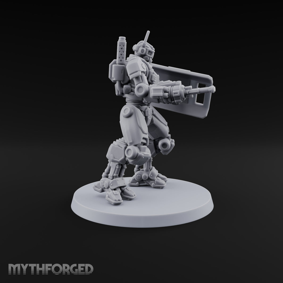 Riot Control, Rusted Edition Warforged Riot Police Robots with Shields — A