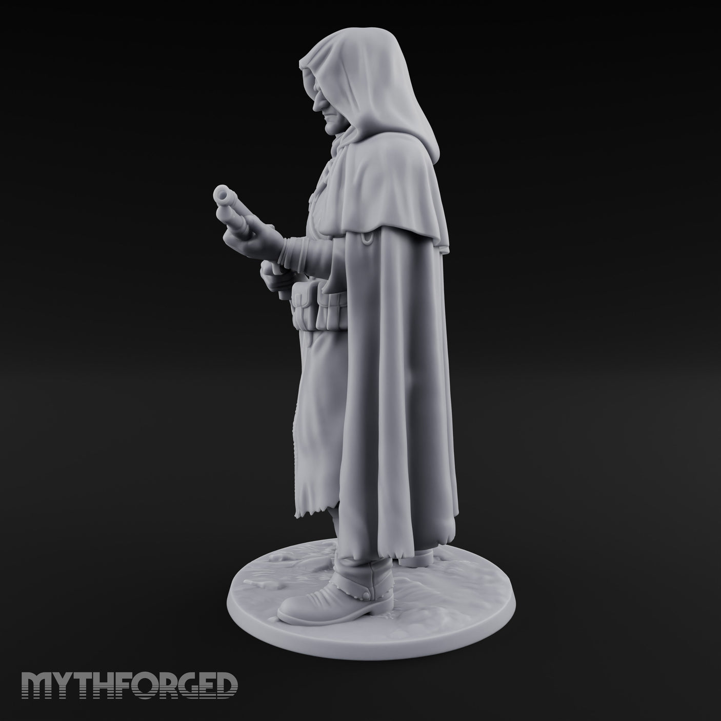 Shotgun Levelling Human Gunslinger Miniature for Dungeons and Dragons, Pathfinder or other TTRPGs