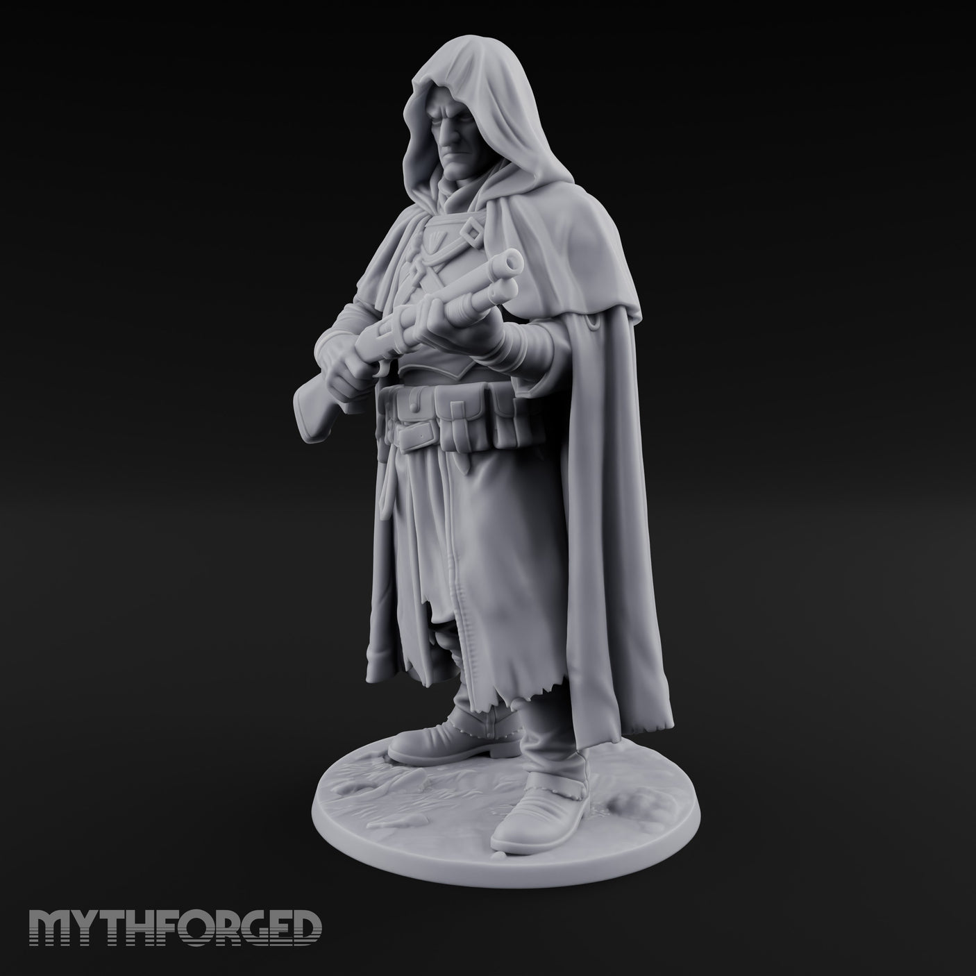 Shotgun Levelling Human Gunslinger Miniature for Dungeons and Dragons, Pathfinder or other TTRPGs
