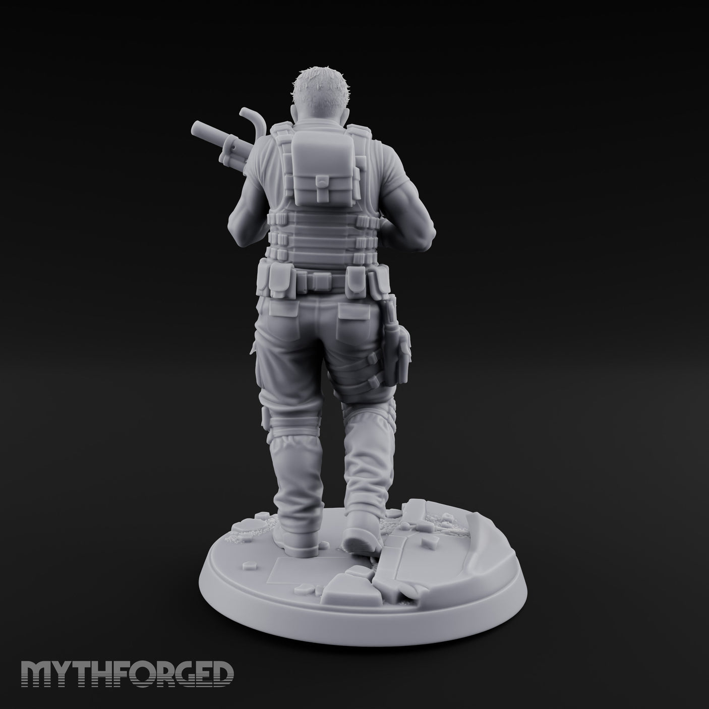 Shotgun Levelling Human Survivor Miniature for Dungeons and Dragons, Pathfinder or other TTRPGs