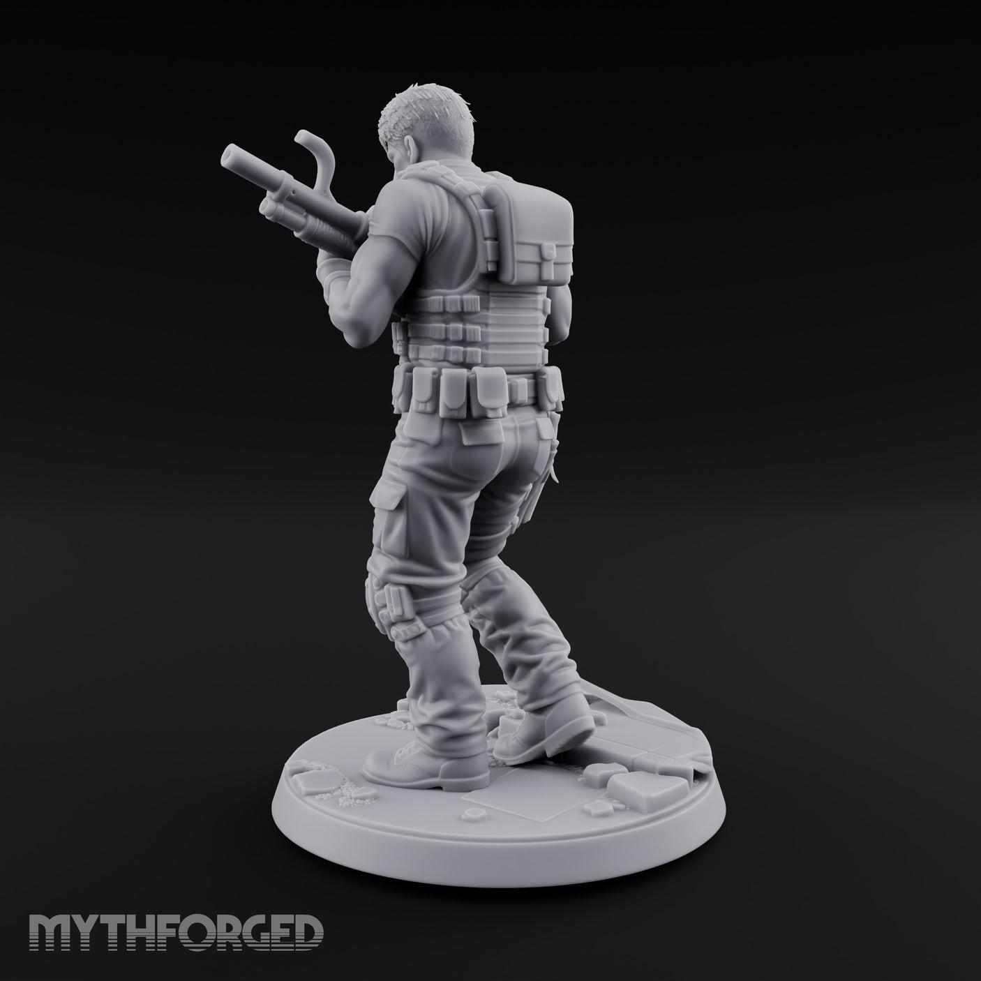 Shotgun Levelling Human Survivor Miniature for Dungeons and Dragons, Pathfinder or other TTRPGs