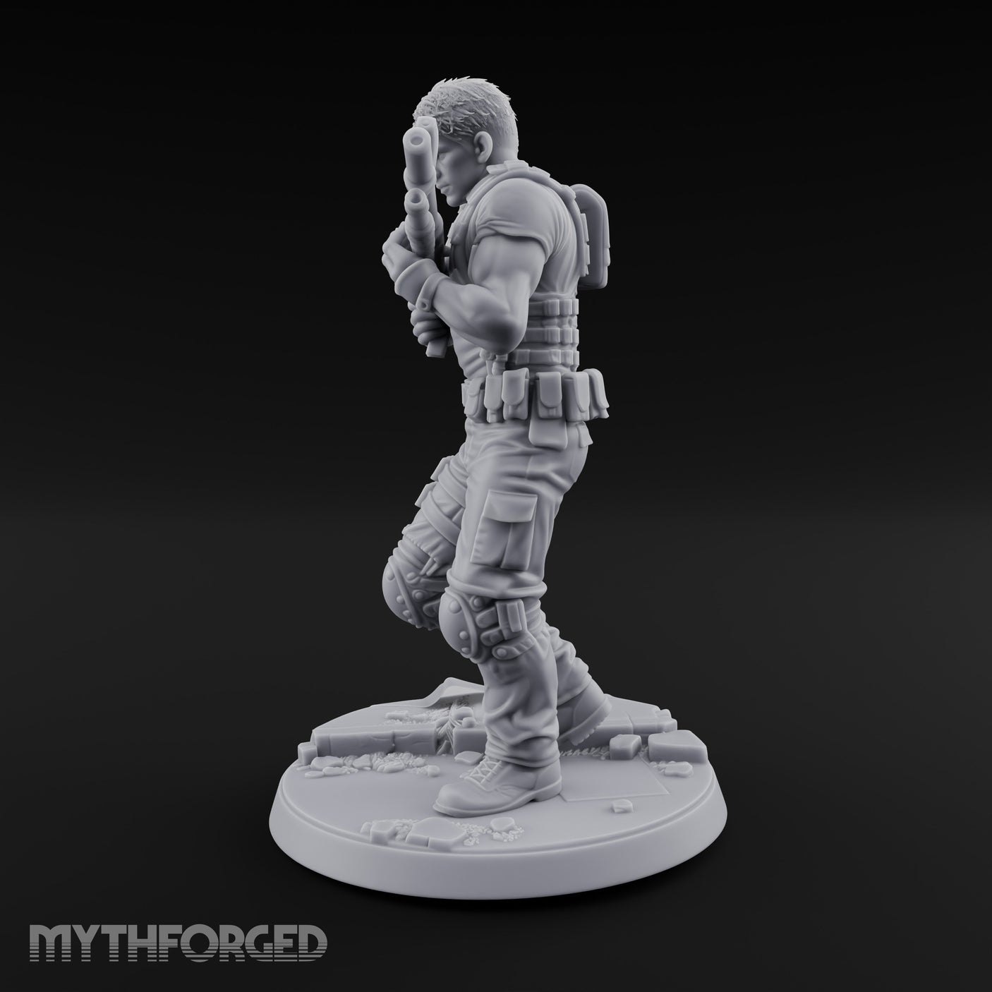 Shotgun Levelling Human Survivor Miniature for Dungeons and Dragons, Pathfinder or other TTRPGs