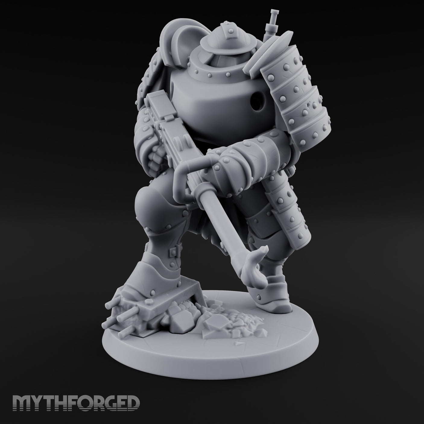 Shotgun Levelling Stomping Heavy Trooper Miniature for Dungeons and Dragons, Pathfinder or other TTRPGs