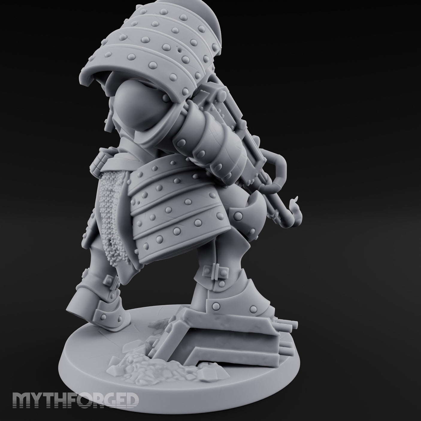 Shotgun Levelling Stomping Heavy Trooper Miniature for Dungeons and Dragons, Pathfinder or other TTRPGs