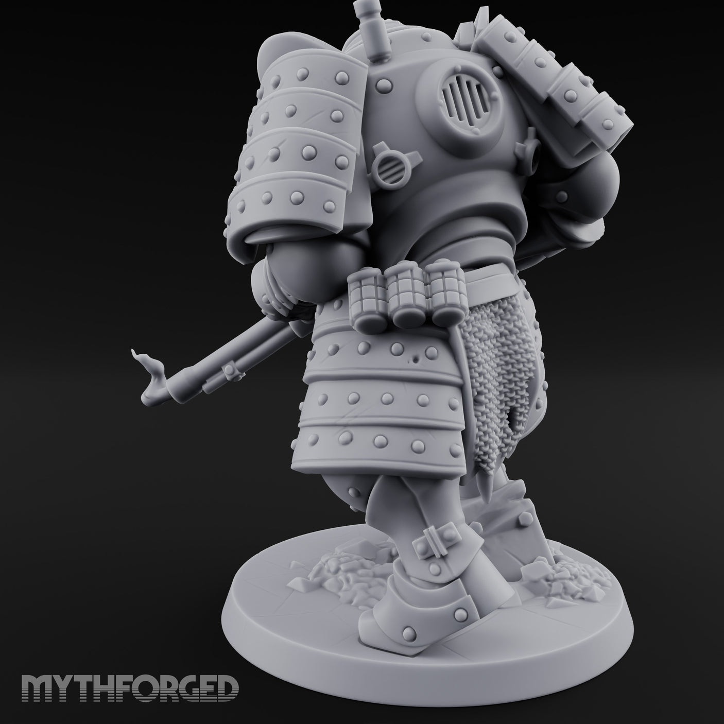 Shotgun Levelling Stomping Heavy Trooper Miniature for Dungeons and Dragons, Pathfinder or other TTRPGs