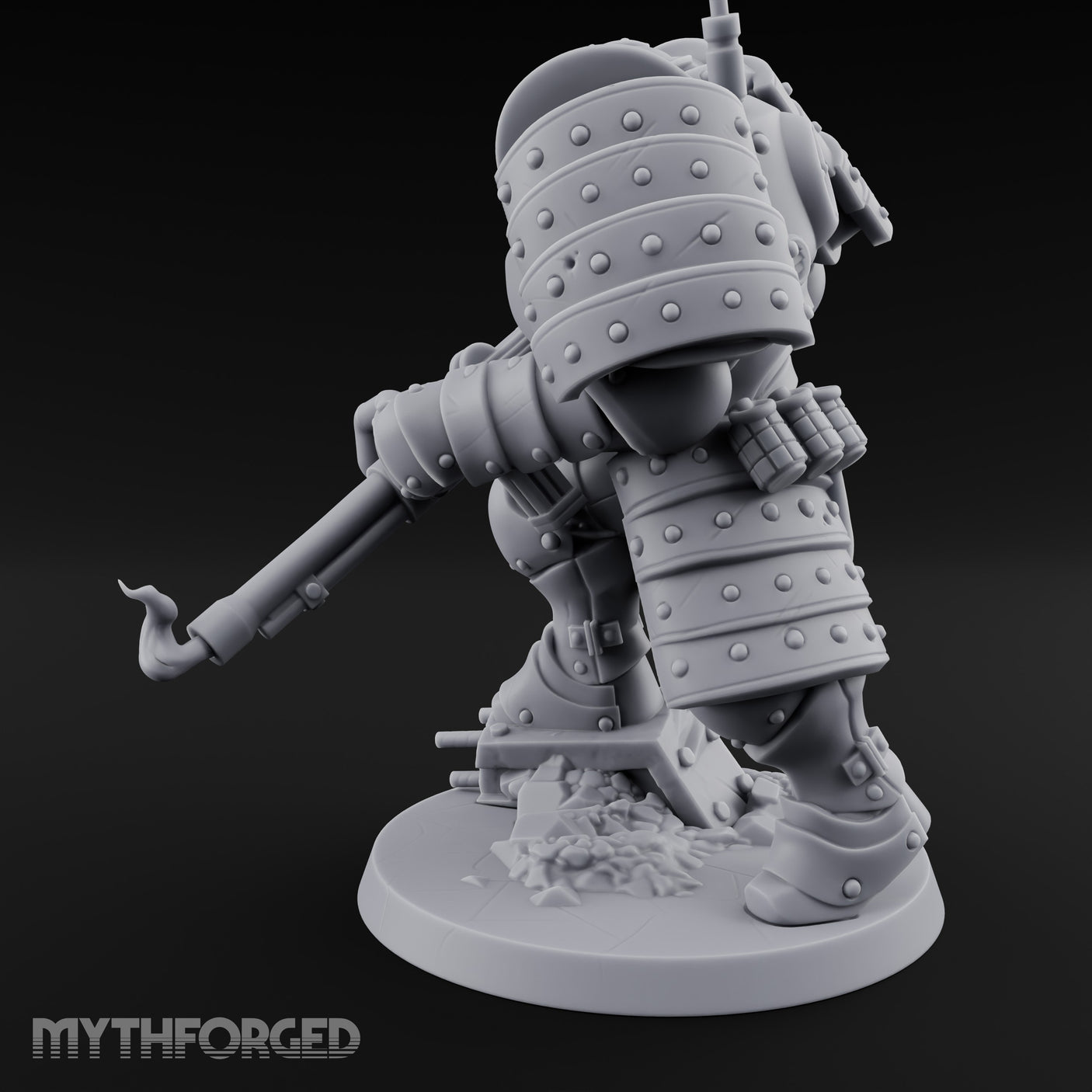 Shotgun Levelling Stomping Heavy Trooper Miniature for Dungeons and Dragons, Pathfinder or other TTRPGs