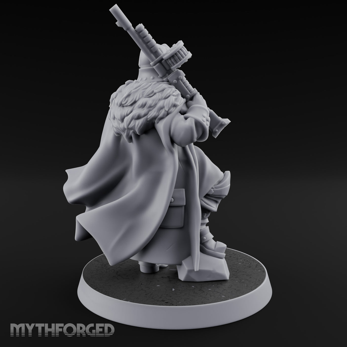 Shotgun Shouldered Cross Bearing Human Priest Miniature for Dungeons and Dragons, Pathfinder or other TTRPGs