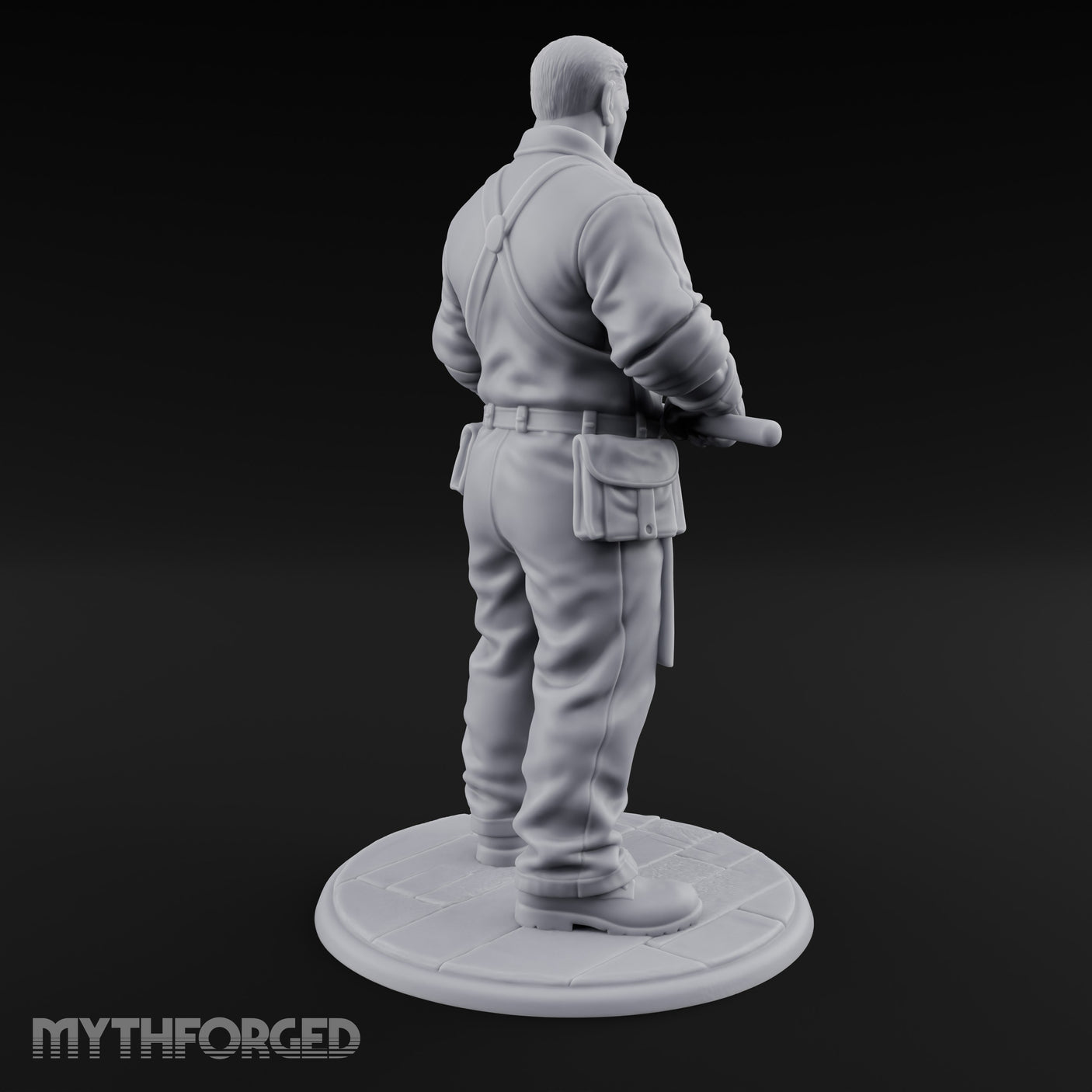 Shovel Gripping Human Gravedigger Miniature for Dungeons and Dragons, Pathfinder or other TTRPGs
