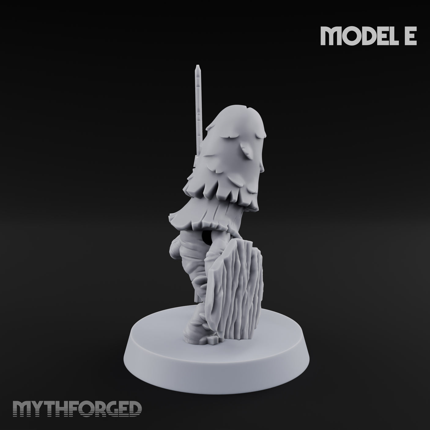 Spore Spearing Mushroom Warrior E Miniature for Dungeons and Dragons, Pathfinder or other TTRPGs