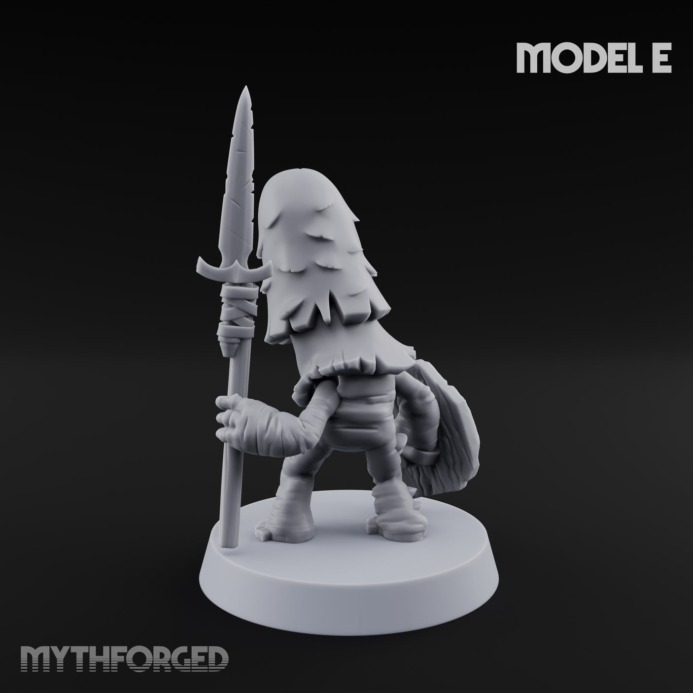 Spore Spearing Mushroom Warrior E Miniature for Dungeons and Dragons, Pathfinder or other TTRPGs