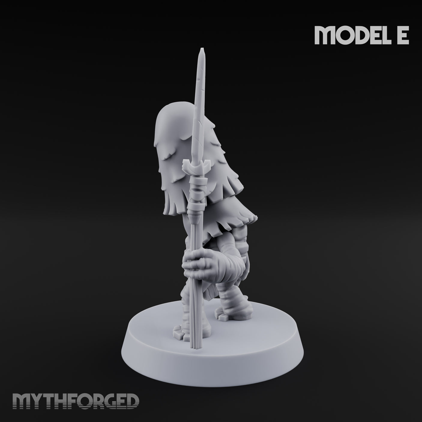 Spore Spearing Mushroom Warrior E Miniature for Dungeons and Dragons, Pathfinder or other TTRPGs