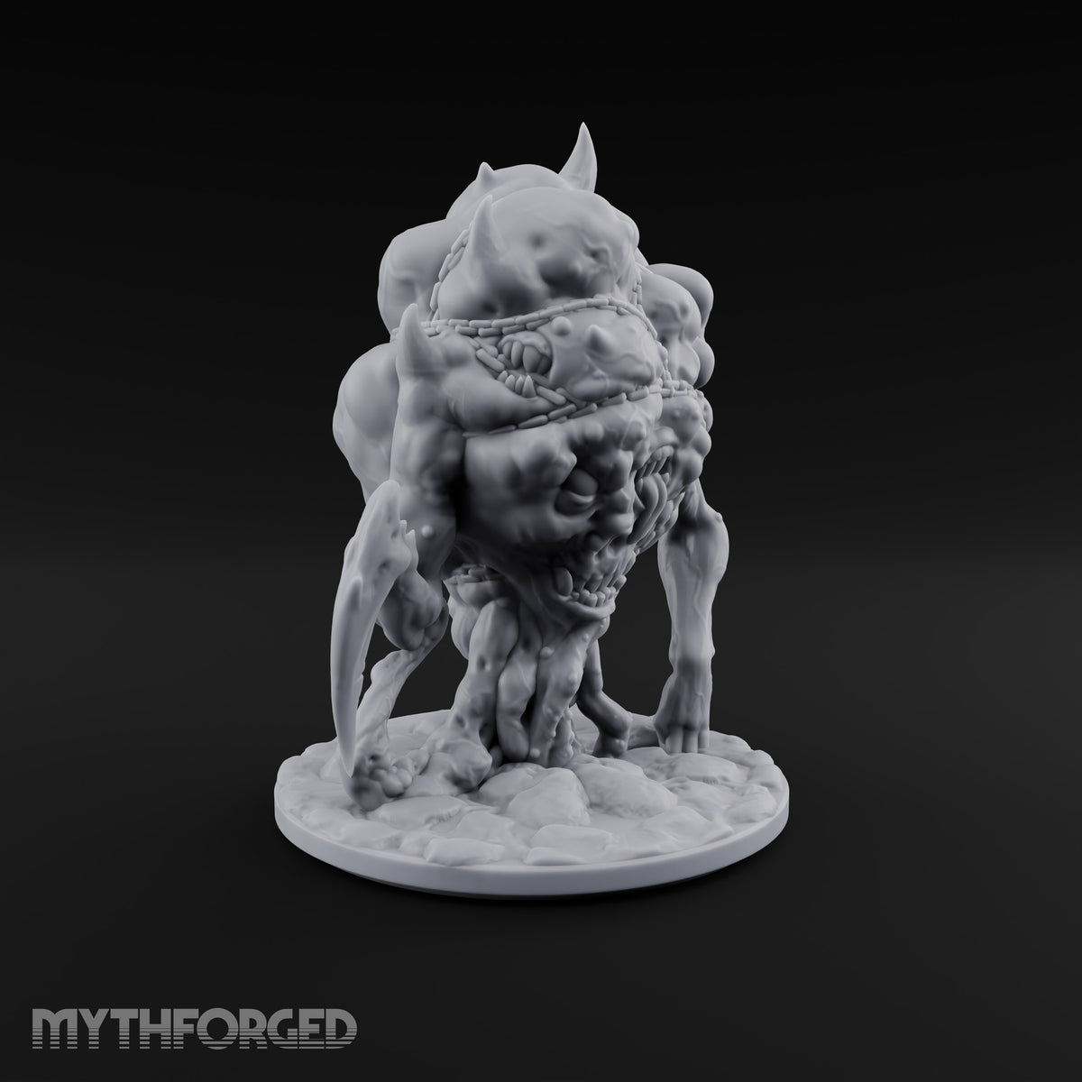 Heavy Lies the Chained Head Sibriex Fiend with Chained Bloated Head and Scythe Claw