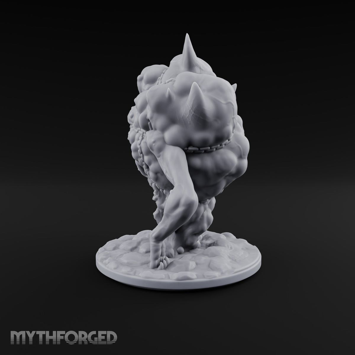 Heavy Lies the Chained Head Sibriex Fiend with Chained Bloated Head and Scythe Claw