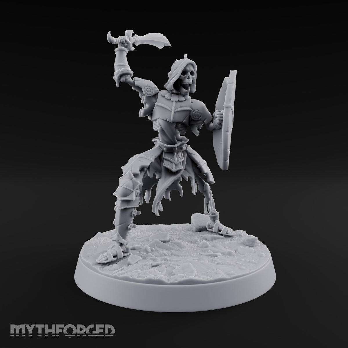 Bones Still Taking Orders Skeleton Warrior B — Scimitar & Shield